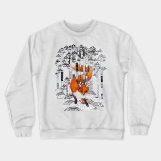 Fox in Forest Crewneck Sweatshirt